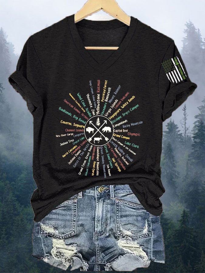 Women's Vintage National Park Print T-Shirt