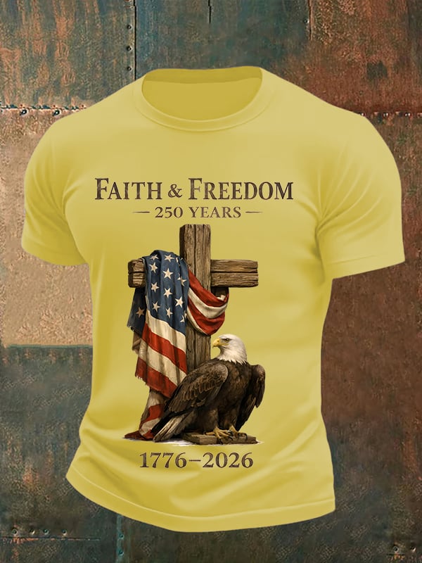 Men's Faith and Freedom 250 Years Print T-Shirt
