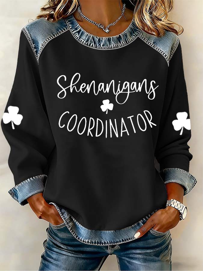 Women's Shenanigans Coordinator Print Casual Sweatshirt