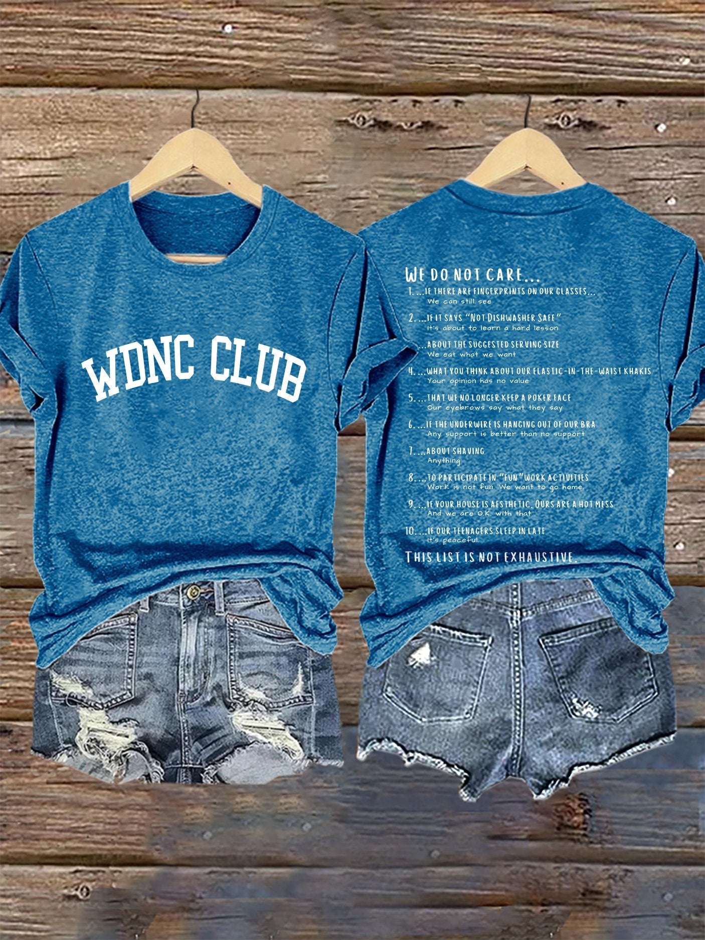 Retro Funny WDNC Menopause Perimenopause This List Is Not Exhaustive Print T-Shirt