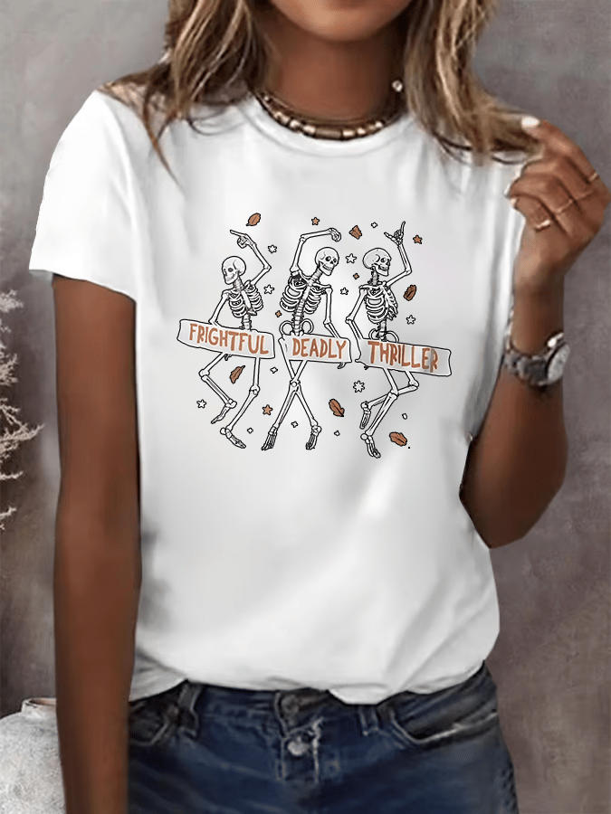 Women's Skeleton FDT Print T-Shirt