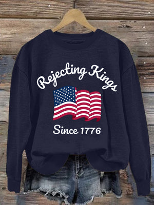 🔥Buy 3 Get 15% Off🔥Women's Rejecting Kings Print Sweatshirt