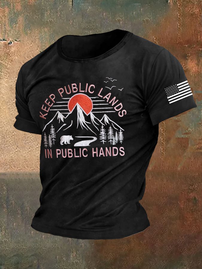 Men's Fashion Casual National Park Protection T-Shirt