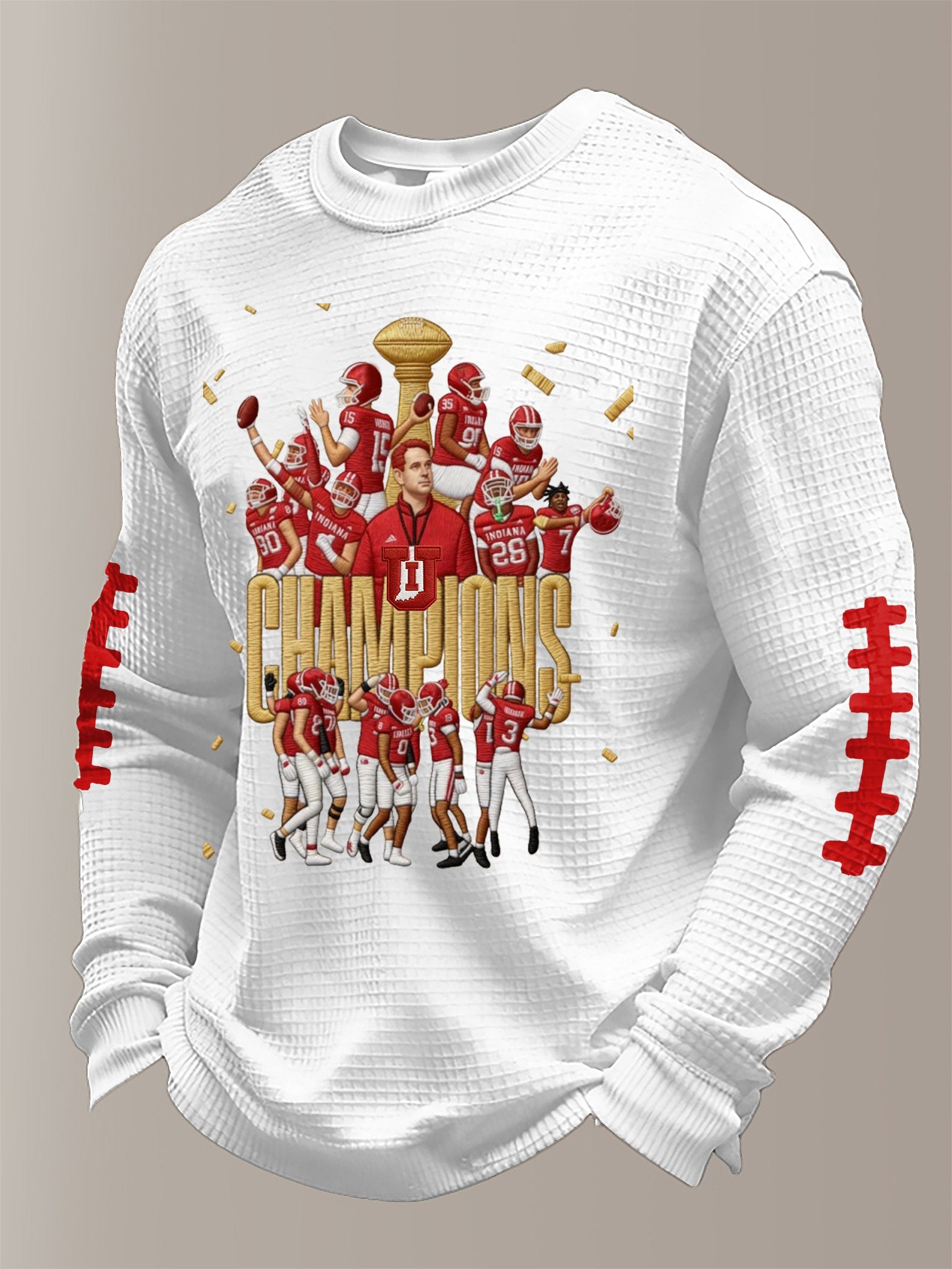 Men's Football Print Waffle T-Shirt