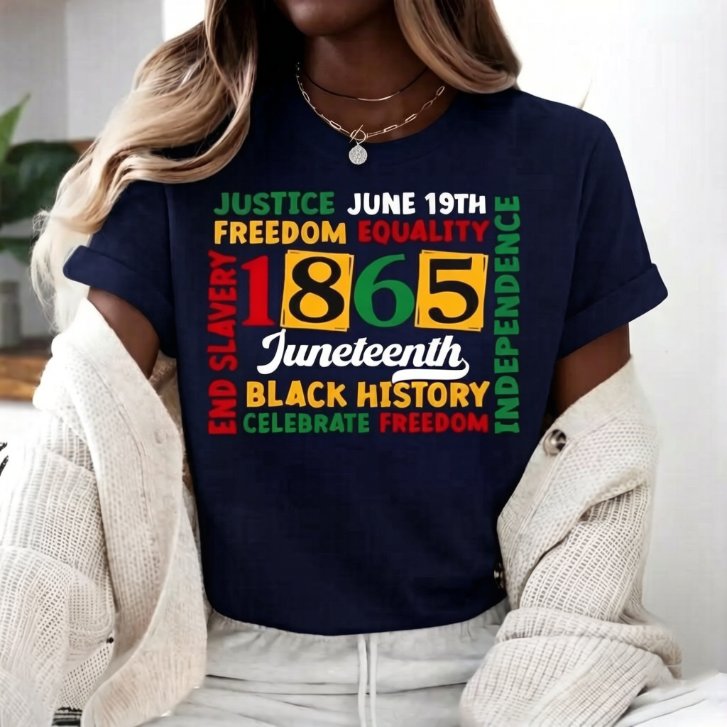 Unisex Casual Short-Sleeve Sexy Style Juneteenth 1865 T-Shirt