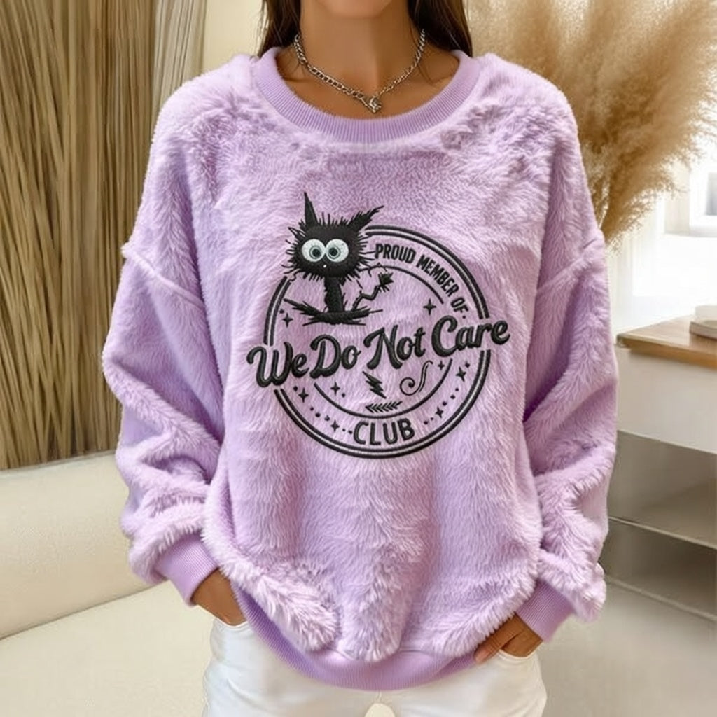 Women's Retro Funny Proud Member Of Club We Do Not Care Menopause Perimenopause Print flannel