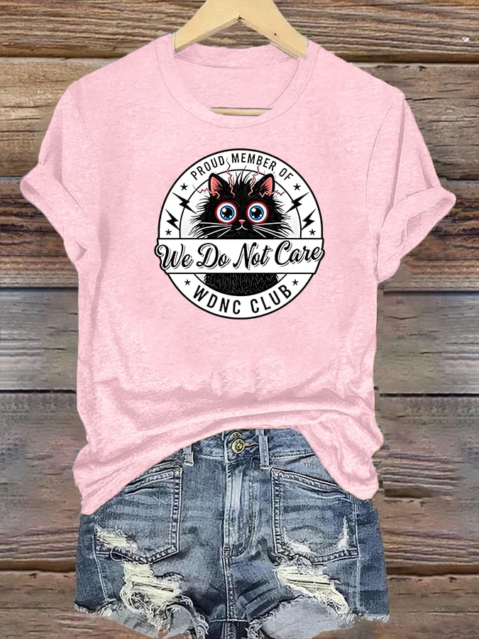 Women's Retro Funny Proud Member Of Club We Do Not Care Menopause Perimenopause Print T-Shirts