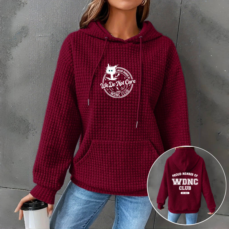 Women's Proud Members of the Club - Menopause & Perimenopause - Waffle Knit Hooded Sweatshirt