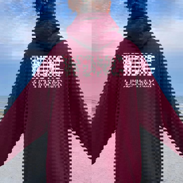 We Do Not Care Club Member Humor Joke Sarcastic Quote Women Oversized Hoodie Back Print