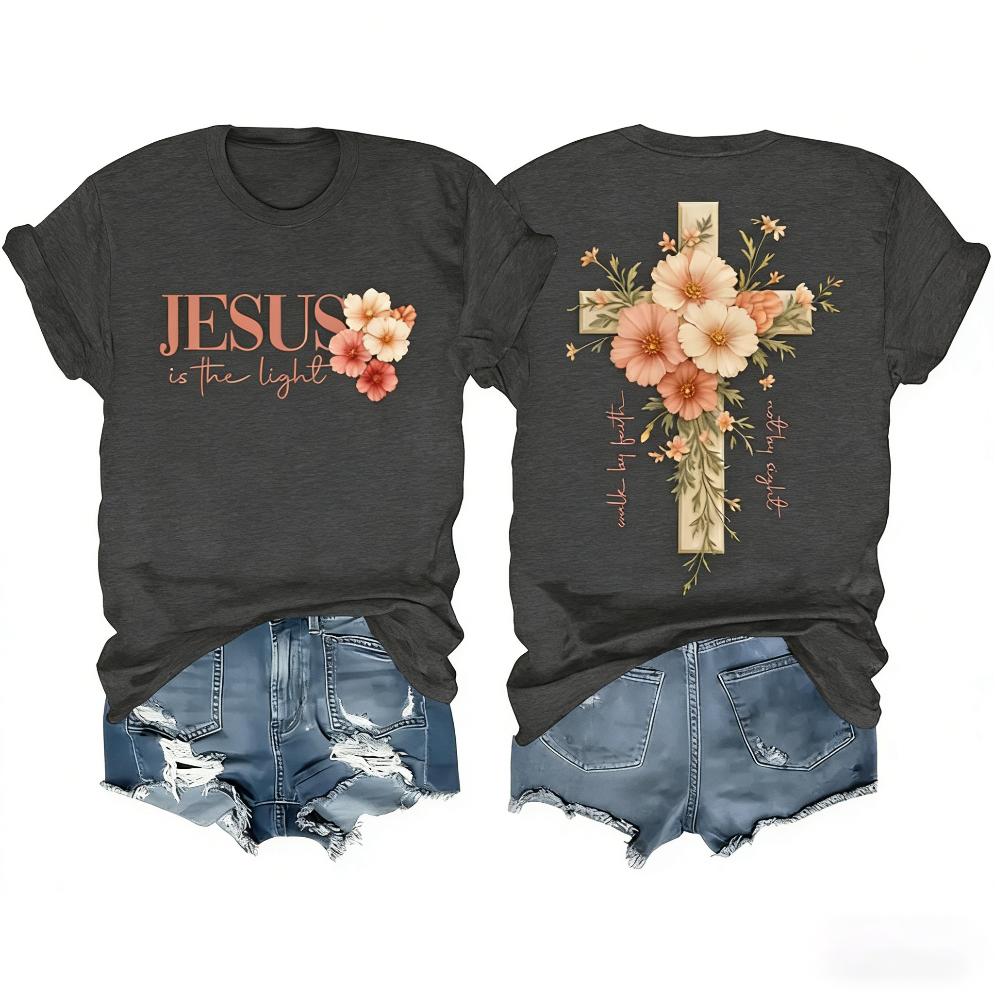 Women Faith Cross Christian Shirts