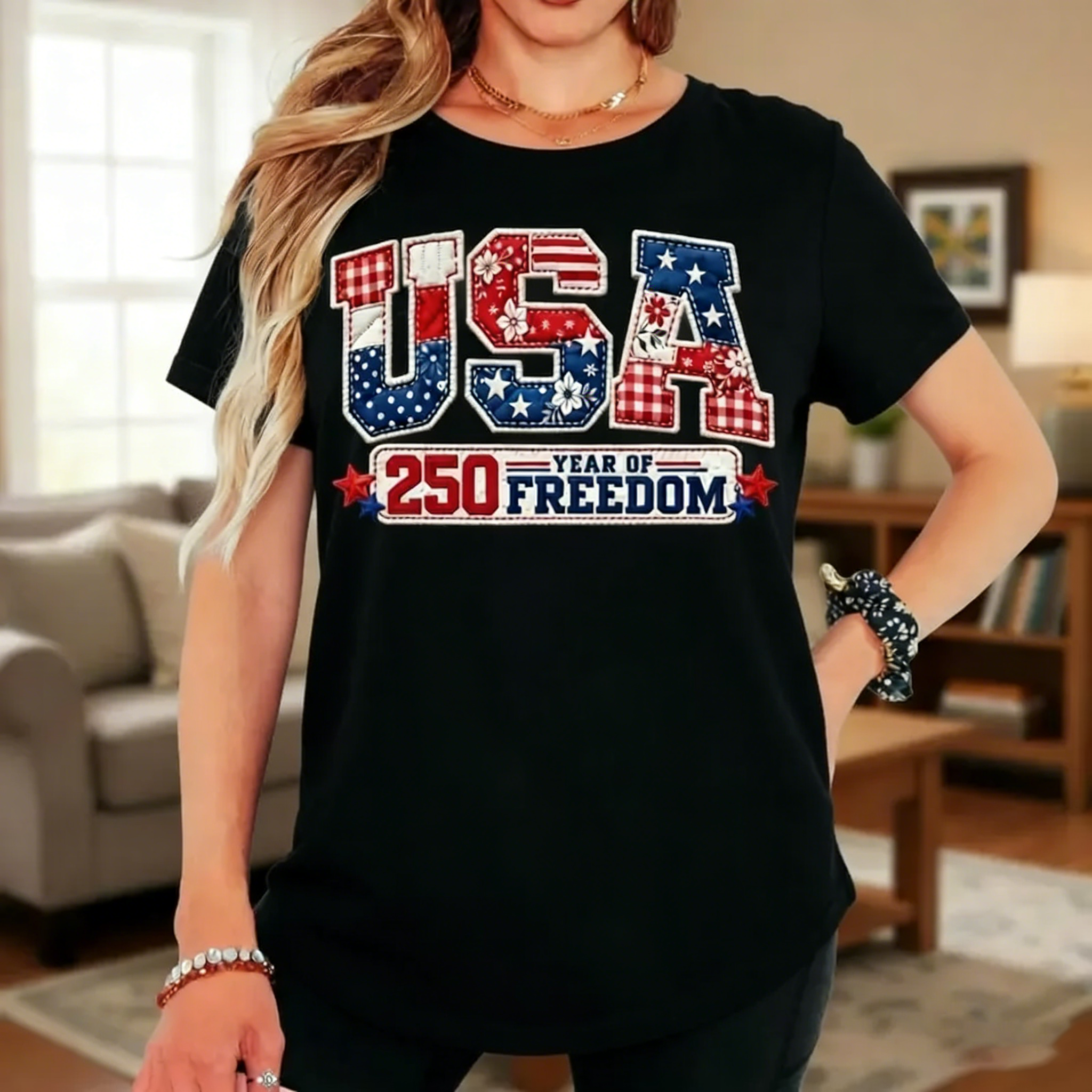 Women's Comfort Colors USA 250 Year Of Freedom Shirt,
