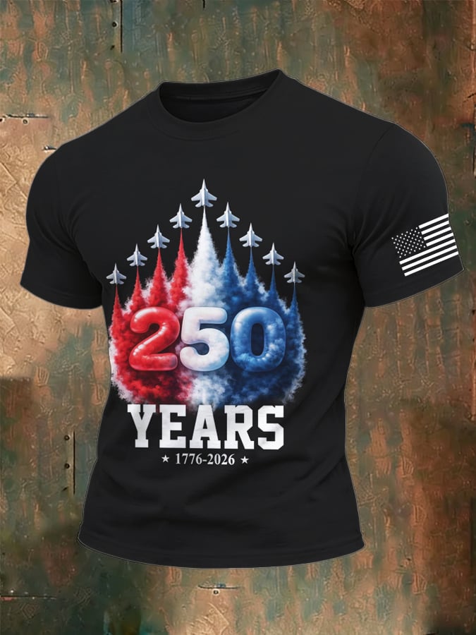Men's Retro 250th Anniversary American Art Print T-Shirt