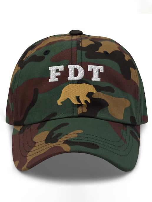 Unisex FDT Bear Print Hat