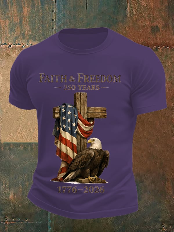 Men's Faith and Freedom 250 Years Print T-Shirt