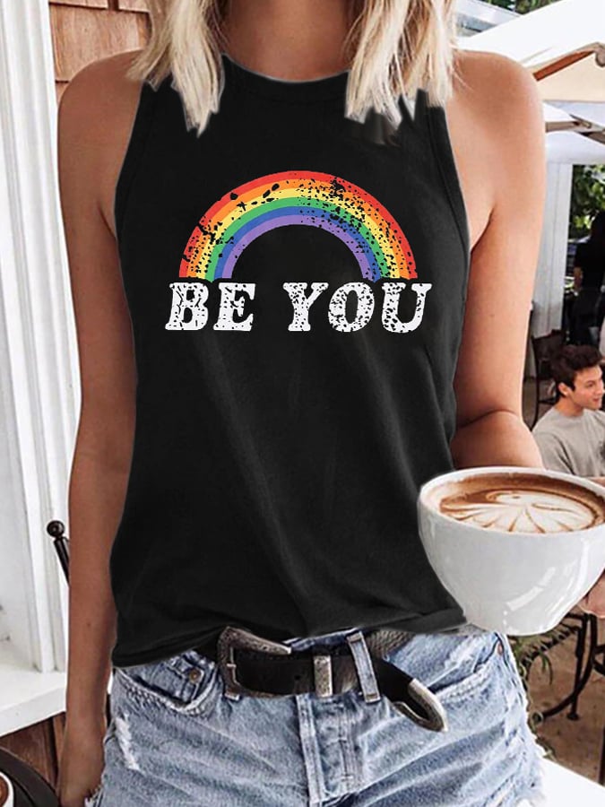 Women's Be You Print Tank Top
