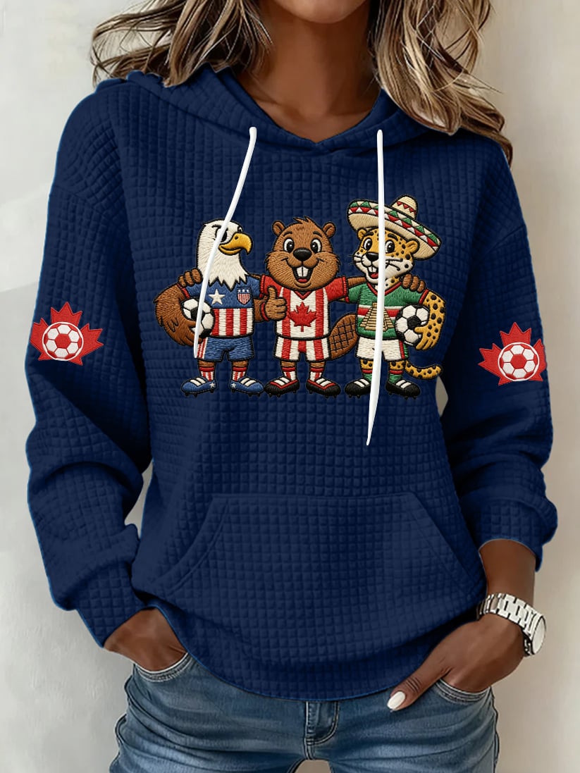 Women's Canadian Football Fan Color-Blocked Sports Shirt