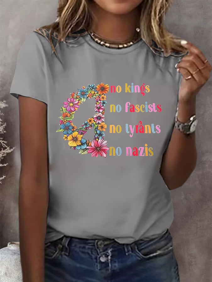 Women's Fashion Casual FDT Reject King Tiger Print T-shirt