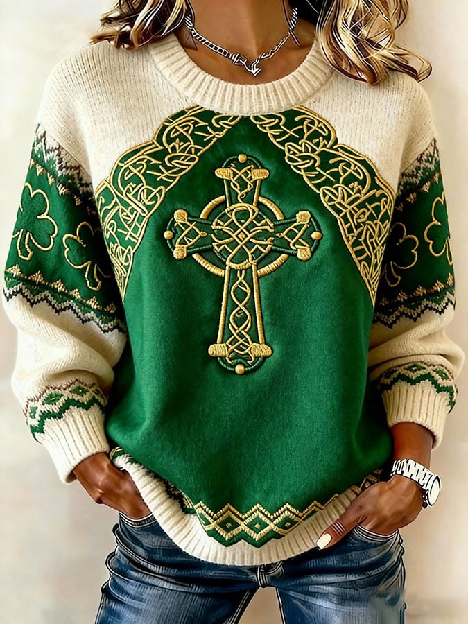 Women'S Casual Print Long-Sleeved Top