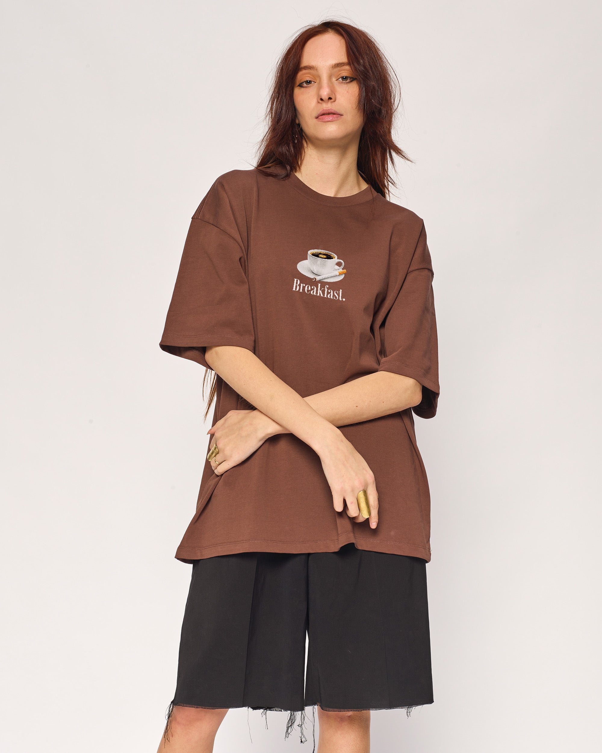 Unisex Breakfast Coffee Oversized Tee