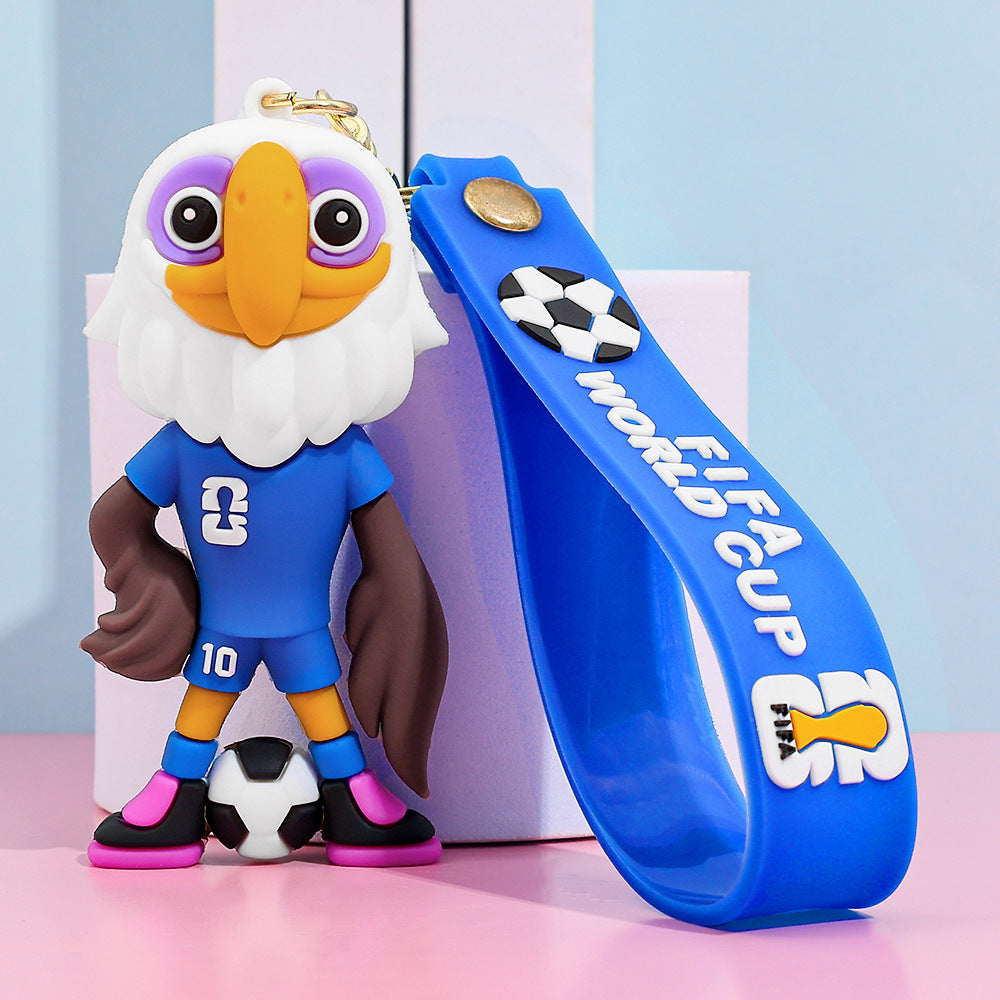 2026 World Cup Mascot Keychain - USA, Canada, and Mexico Mascot Figurines/Pendants