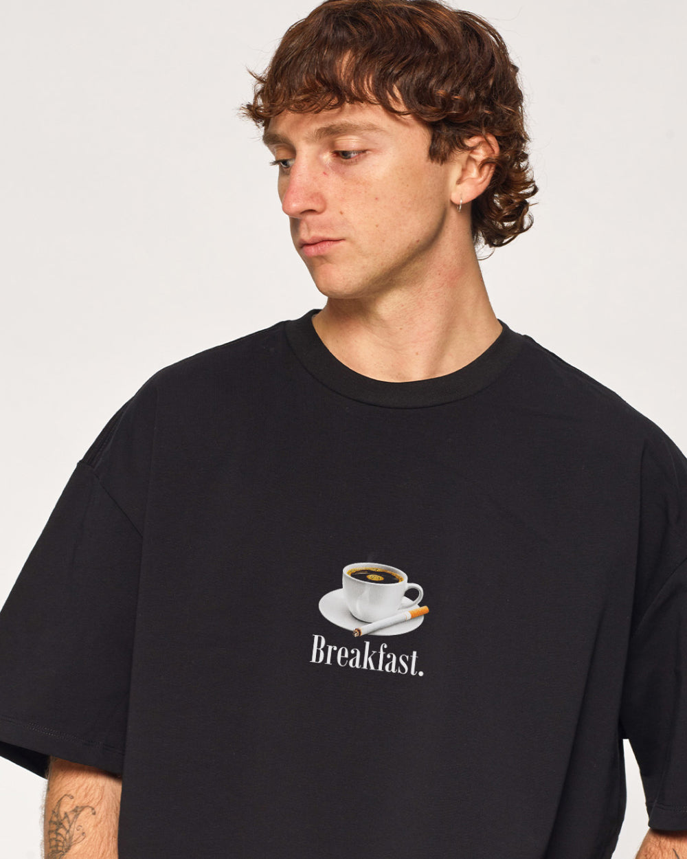 Unisex Breakfast Coffee Oversized Tee