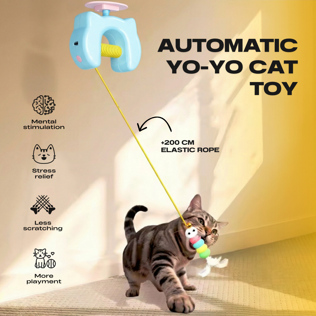 BUNGEE™ THE AUTOMATIC YO-YO TOY THAT DRIVES CATS WILD