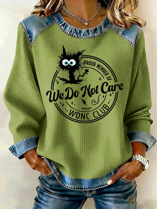Retro Funny Proud Member Of WDNC Club We Do Not Care Menopause Perimenopause Print Sweatshirt
