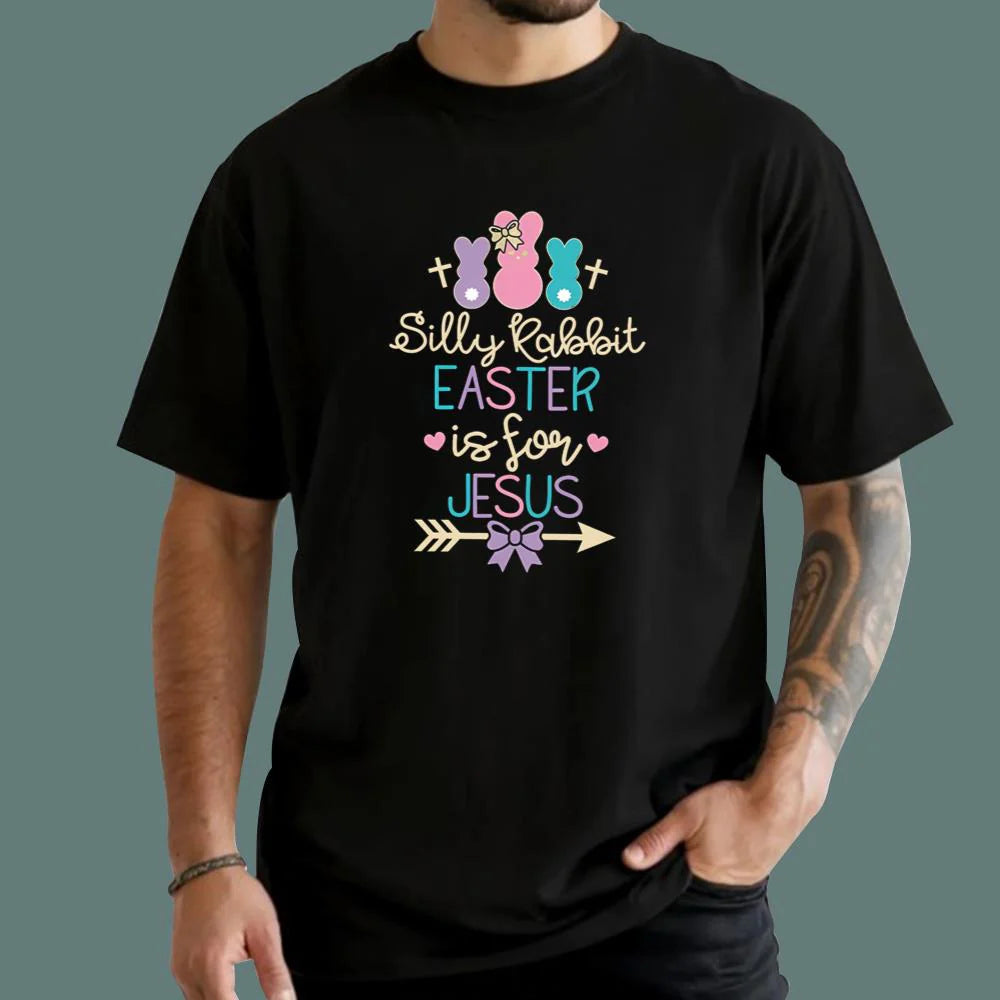 Men's Silly Rabbit Easter Is For Jesus T-Shirt