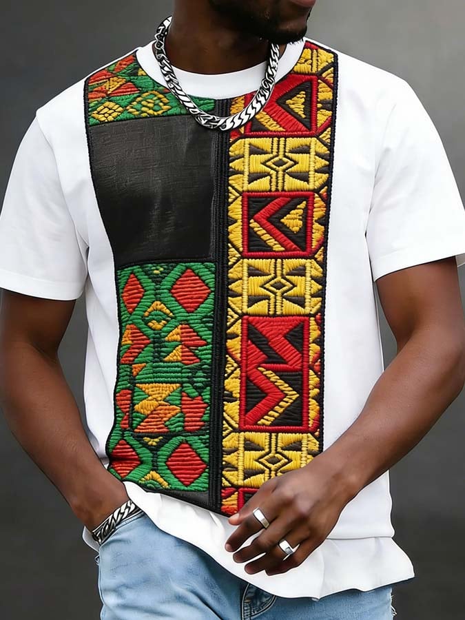 Men's Juneteenth "Everything Will Be Alright" Printed Crew-Neck Short-Sleeve T-Shirt