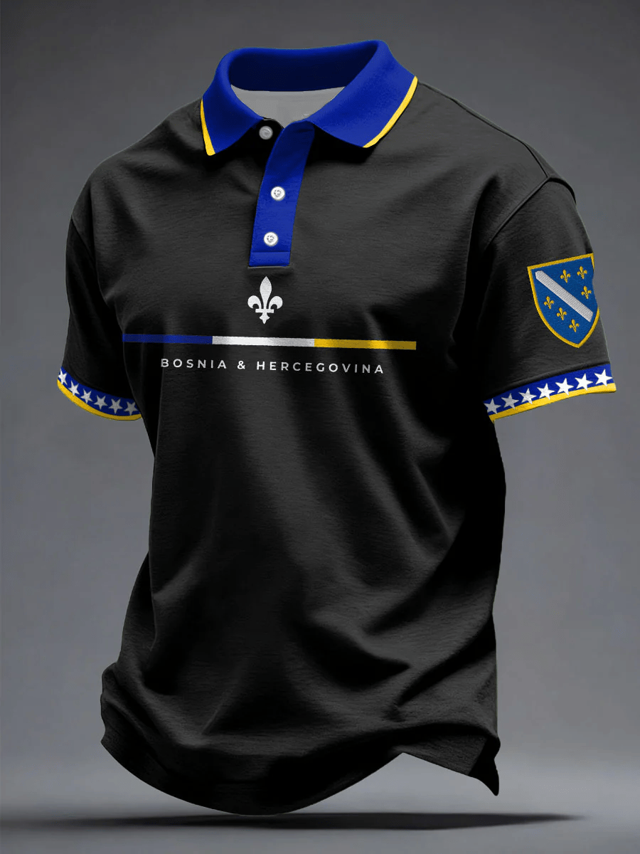 Men's Football Print Casual Polo