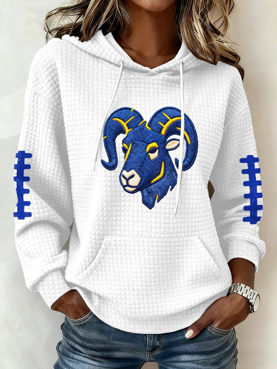Women's Football Print Hoodie Sweatshirt