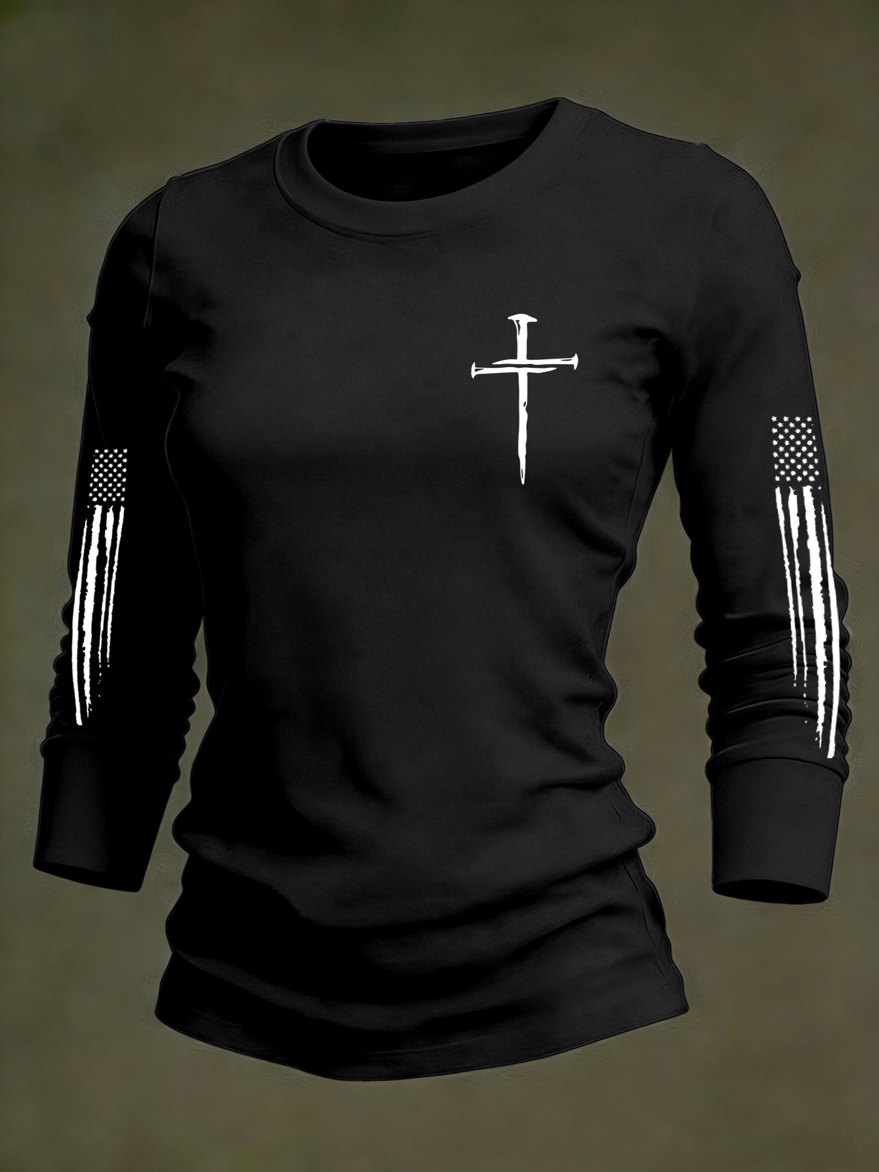 Women's 250th Anniversary National Flag Print Casual Long-Sleeved T-Shirt