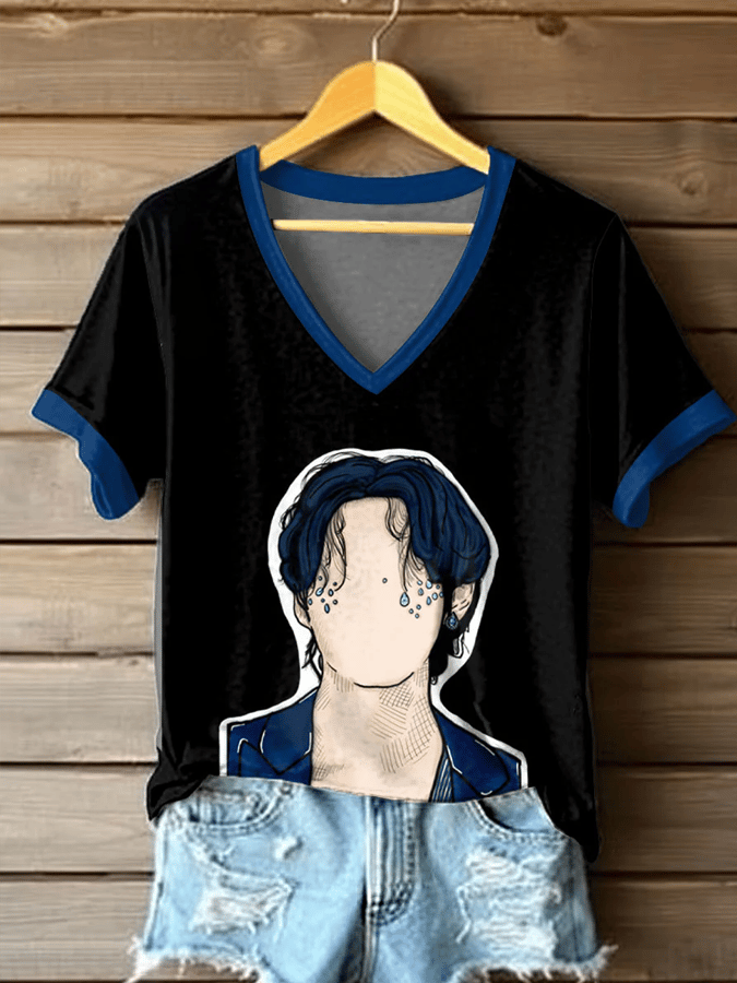 Women's BTS lovers Printed short-sleeved T-shirt