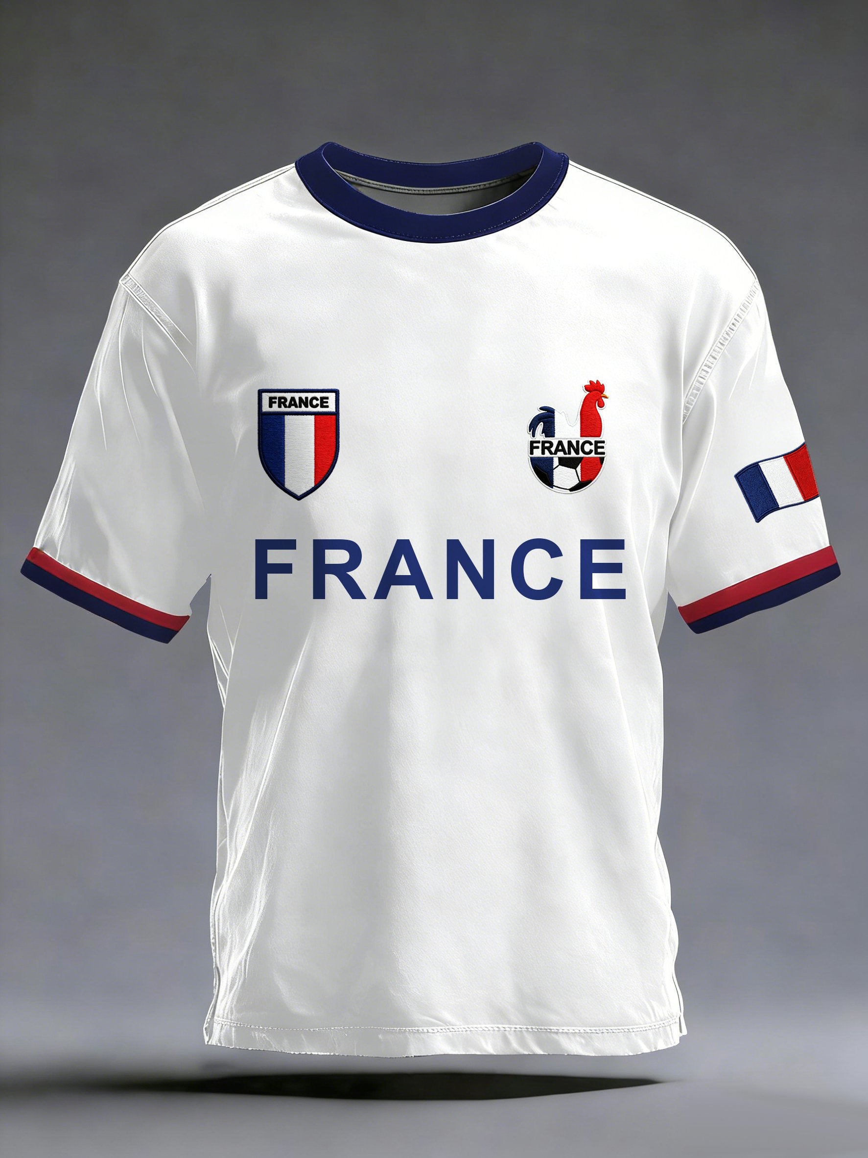 Men's French Football Fans Print T-shirt