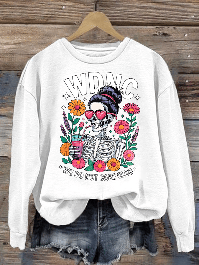 Women's Retro Funny Proud Member Of Club We Do Not Care Menopause Perimenopause Print Sweatshirt