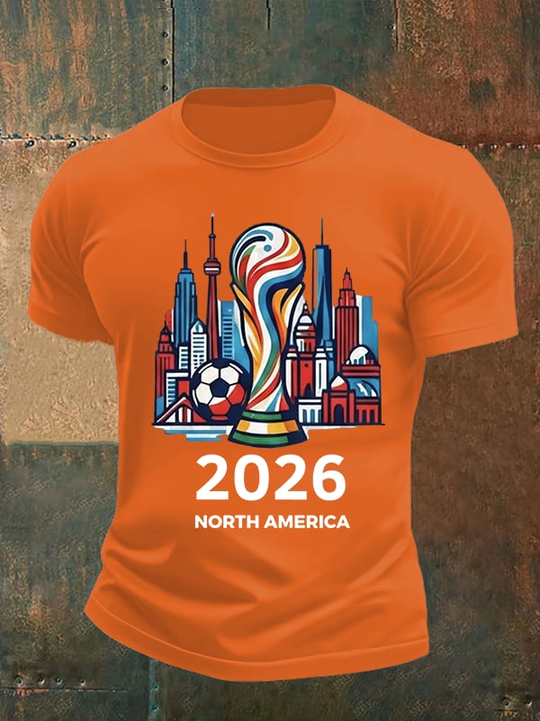 Men's North America WC 2026 Soccer printed T-shirt