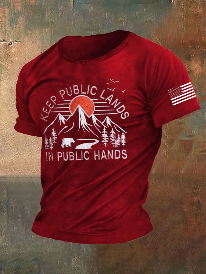 Men's Fashion Casual National Park Protection T-Shirt