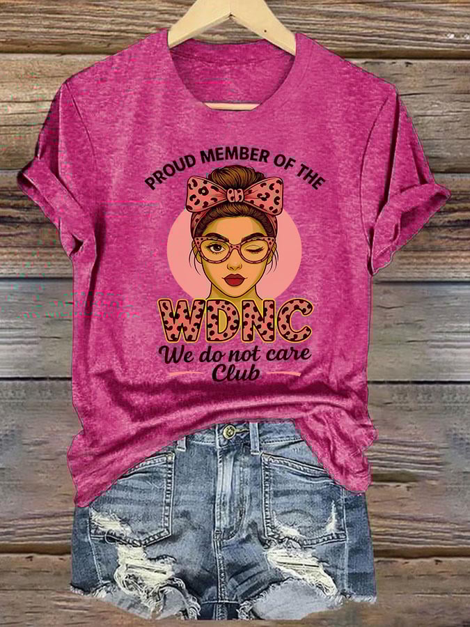 Women's Retro Funny Proud Member Of Club Menopause Perimenopause Print T-Shirt