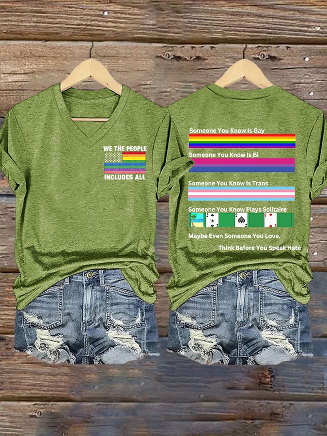 Women's We The People Includes All Printed T-shirt