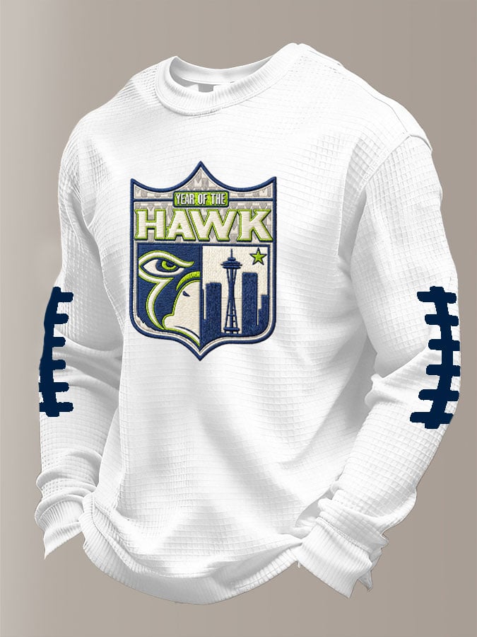 Men's Football Printed Waffle Top