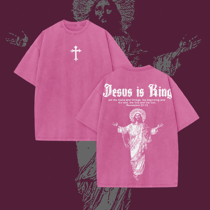 Jesus Is King Vintage Washed Unisex T-Shirt