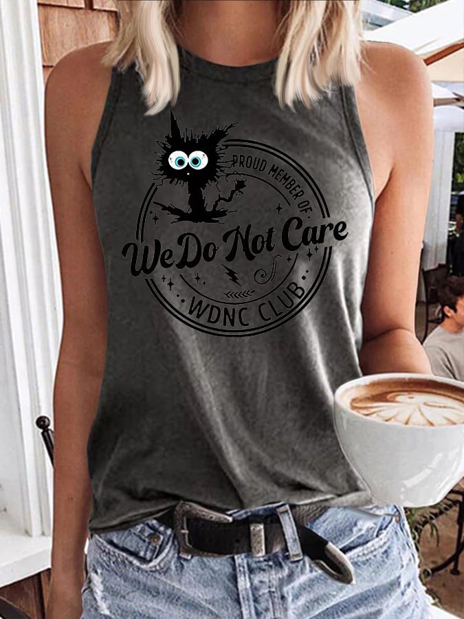 Retro Proud Member Of WDNC Club Menopause Perimenopause Print Tops Tank