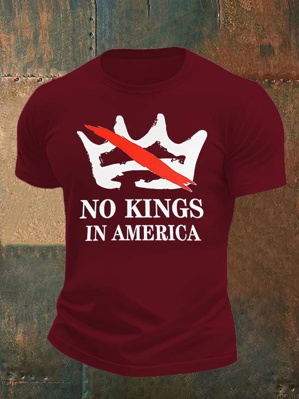 Men's no kings in America print T-Shirt