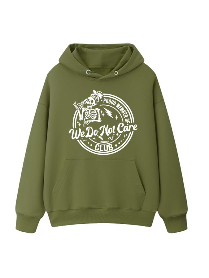 Women's Retro Funny Proud Member Of Club Menopause Perimenopause Print Casual Hoodie