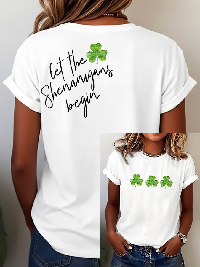 Women's Let The Shenanigans Begin Print T-Shirt