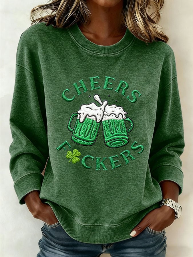 Women's St. Patrick's Day Printed Casual Sweatshirt