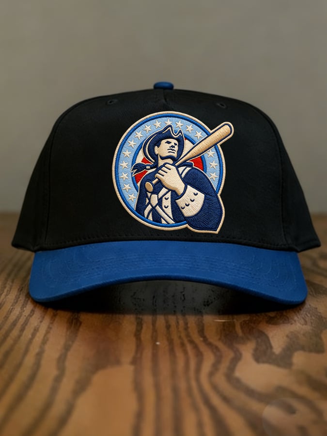 Retro Rugby Print Baseball Cap