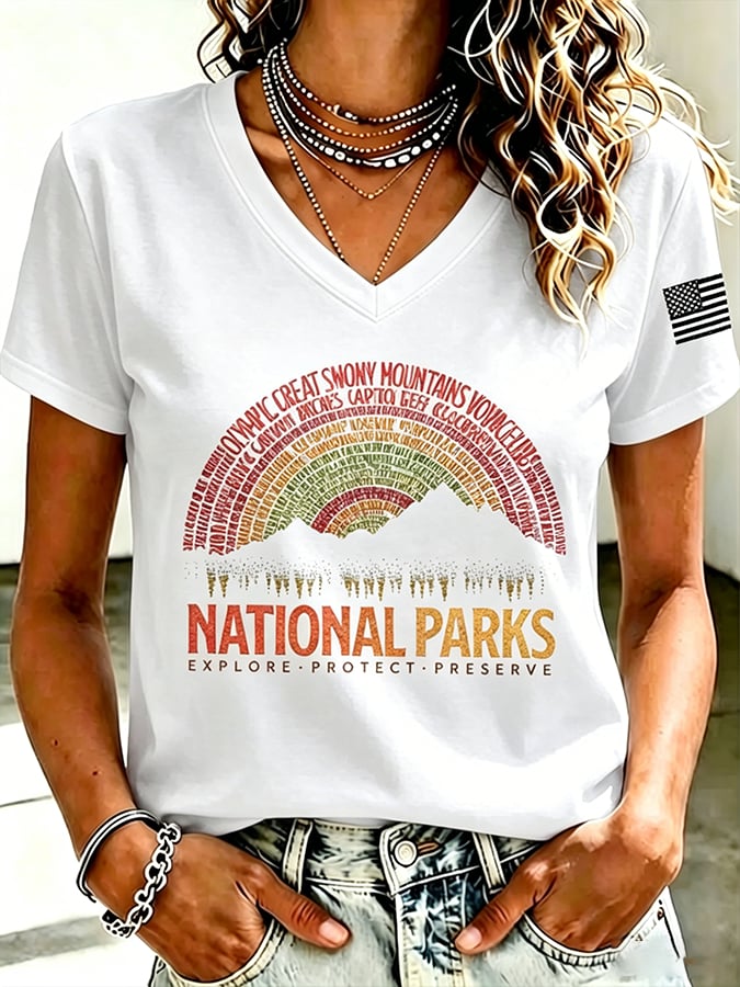Women's National Park Printed Short-Sleeve T-Shirt