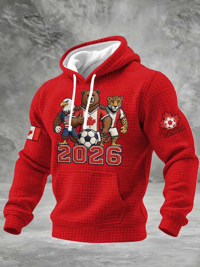 Men's Casual Canadian Football Fan Plaid Sports Shirt