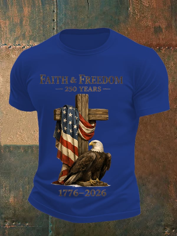 Men's Faith and Freedom 250 Years Print T-Shirt